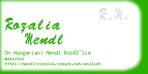 rozalia mendl business card